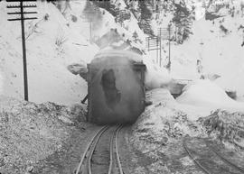 Northern Pacific Stampede Tunnel at Martin, Washington, in 1943.