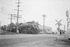 Union Pacific Railroad steam locomotive number 7866 at Tacoma, Washington in 1940.