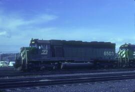 Burlington Northern 6503 at Spokane, Washington in 1978.