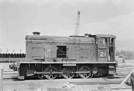 Vancouver Wharves Terminal Diesel Locomotive Number 21 at North Vancouver, British Columbia in Ju...