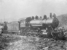 Copper River & Northwestern Railway Steam Locomotive Number 20 at Katalla, Alaska, circa 1938.