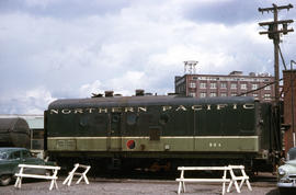 Northern Pacific Railroad Company heater car H-1 at Portland, Oregon in 1963.