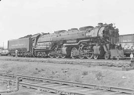 Northern Pacific steam locomotive 5135 at Missoula, Montana, in 1943.