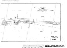 Plat Map of Northern Pacific Facilities at Thiel, Washington, 1912