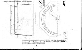 Northern Pacific Engineering Drawing: Circular Pivot Pier, Bridge 68 - Wishkah River, West of Abe...