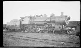 Northern Pacific steam locomotive 1666 at Dilworth, Minnesota, in 1934.