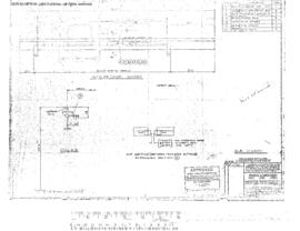 Great Northern Engineering Drawing, Diesel Service Building at Interbay, Washington, 1970