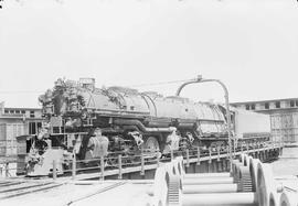 Northern Pacific steam locomotive 5140 at Spokane, Washington, in 1955.