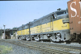 Spokane, Portland & Seattle Diesel Locomotive 862, 864 at Marshall, Washington, 1968