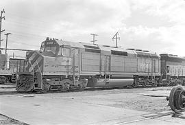 Burlington Northern diesel locomotive 6640 at Auburn, Washington in 1971.