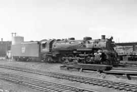 Soo Line Railroad Company steam locomotive 4011 at St Paul, Minnesota on May 25, 1954.