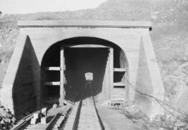 Northern Pacific tunnel at Hoppers, Montana, in 1952.