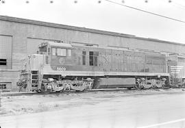 Burlington Northern diesel locomotive 5609 at Auburn, Washington, circa 1973.