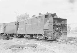 Northern Pacific Railroad Wrecker, Number 17 at South Bend, Washington, circa  1910.