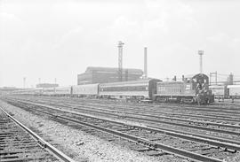 Burlington Northern diesel locomotive 232 at Chicago, Illinois in 1972.