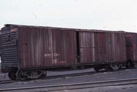 Northern Pacific wood box car 200451 at Pasco, Washington, in 1981.