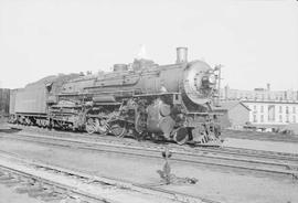 Northern Pacific steam locomotive 2611 at Spokane, Washington, in 1940.