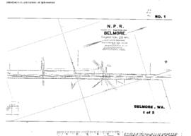 Plat Map of Northern Pacific Facilities at Belmore, Washington, 1914