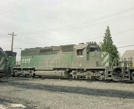 Burlington Northern diesel locomotive 6819 circa 1980.