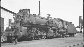 Northern Pacific steam locomotive 4015 at Yakima, Washington, in 1937.