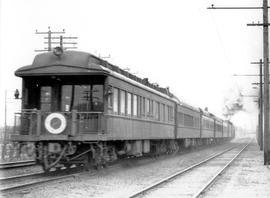 Northern Pacific passenger train at Seattle, Washington, circa 1935.