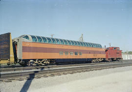 Chicago, Milwaukee, St. Paul & Pacific Railroad Company dome car number 55 at Nampa, idaho in...