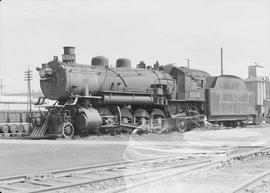 Northern Pacific steam locomotive 1516 at South Tacoma, Washington, in 1949.