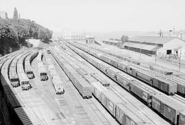 Burlington Northern Half Moon yard at Tacoma, Washington, in 1975.