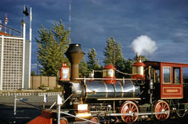 Portland Zoo Railway steam locomotive Oregon at North Portland, Oregon in 1959.