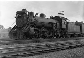 Chicago, Burlington and Quincy Railroad  steam locomotive 2808 at Billings, Montana, on August 17...