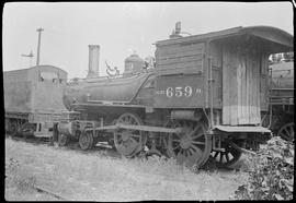 Northern Pacific steam locomotive 659 at St. Paul, Minnesota, in 1934.