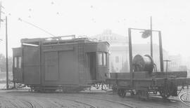 Seattle Municipal Railway Number 448 at the North Seattle carbarn, Seattle, Washington, 1939.