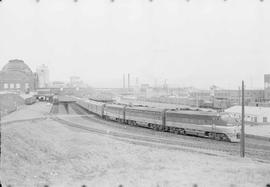 Northern Pacific Vista-Dome North Coast Limited at Tacoma, Washington, in 1956.