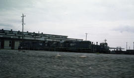 Missouri Pacific Railroad roundhouse at Little Rock, Arkansas on July 7, 1982.