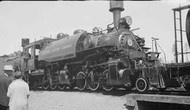 Simpson Timber Company Steam Locomotive Number 13 at Camp 3, Washington in May, 1938.