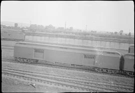 Great Northern Railway baggage car number 837 at St. Paul, Minnesota, circa 1935.