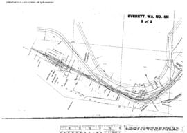 Plat Map of Northern Pacific Facilities at Everett, Washington, undated