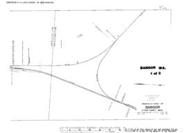 Plat Map of Northern Pacific Facilities at Bangor, Washington, 1953