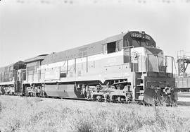 Burlington Northern diesel locomotive 5705 at Auburn, Washington in 1970.