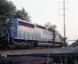 Consolidated Rail Corporation (Conrail) diesel locomotive 6423 at Bowie, Maryland on July 5, 1982.