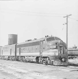 Northern Pacific diesel locomotive number 6016 at Auburn, Washington, in 1967.