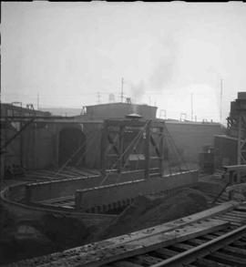 Pacific Coast Railroad turntable at Seattle, Washington in 1951.