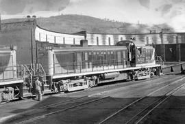 Northern Pacific diesel locomotive number 852 at Duluth, Minnesota, in 1954.