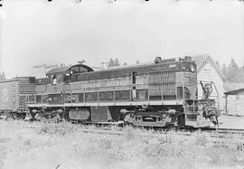 Spokane International Railroad Diesel Locomotive  Number 211 at Spokane, Washington, circa 1955.