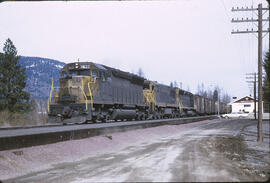 Northern Pacific Diesel Locomotive 3622, 2517, 3605 at Sandpoint, Idaho, 1970