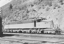 Chicago, Milwaukee, St. Paul & Pacific Railroad Company electric locomotive number E-73 at Av...