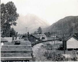 Great Northern Railway freight cars at Index, Washington, undated.