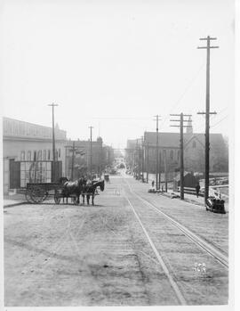 Seattle & Rainier Valley Railway tracks in Seattle, Washington, 1900