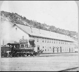 Northern Pacific station at Tacoma, Washington Territory, circa 1874.