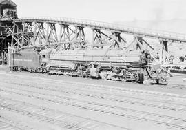 Northern Pacific steam locomotive 5003 at Livingston, Montana, in 1953.